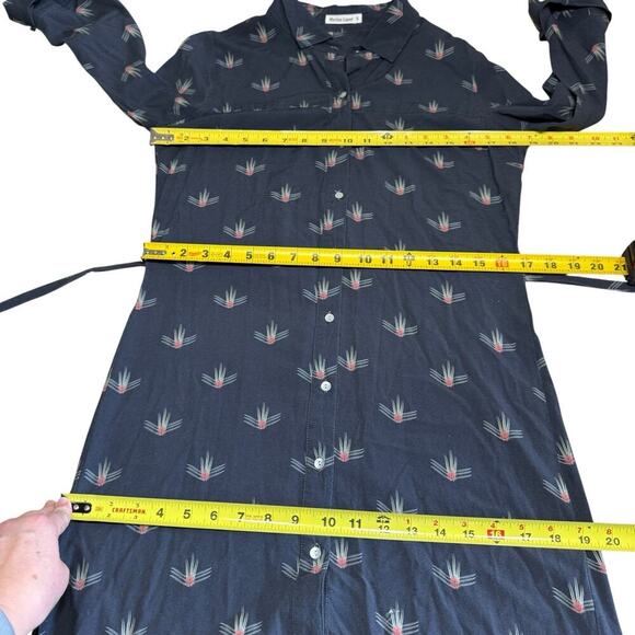 Marine Layer Zoey Dress Navy S Print Granola Girl Preppy Prep Secretary Ethical - Picture 10 of 12